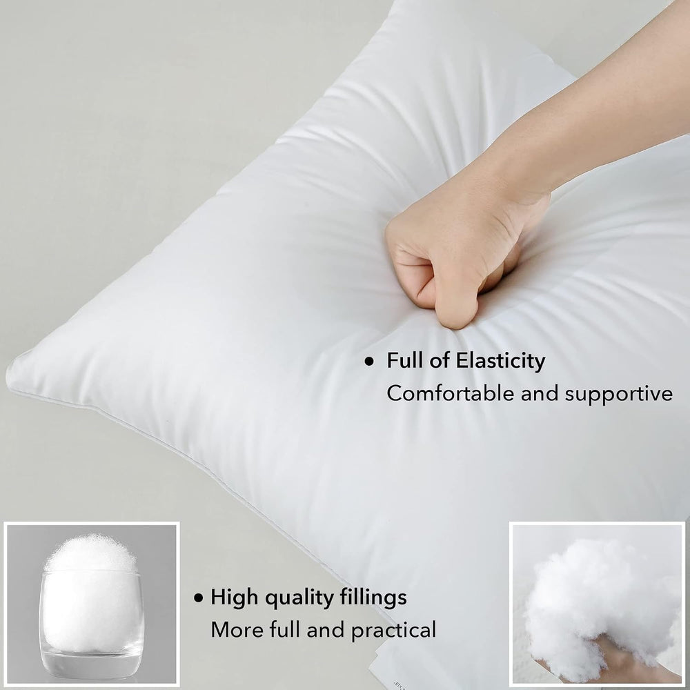 FAVRIQ 22 x 22 Throw Pillow Inserts with 100% Cotton Cover Square Cushions fo...