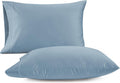 Lane Linen 100% Egyptian Cotton Pillow Cases Queen Size Set of 2 (20"x30") - 1000 Thread Count Cotton Pillowcases - Soft Queen Size Light Blue Pillow Cases Set of 2 - French Blue