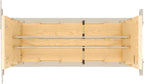 Rev-A-Shelf 8" Wooden Pullout Shelf Bakeware Organizer for Base Kitchen Cabinets with Soft Close and 100 Pound Ball-Bearings, 447-BCBBSC-8C