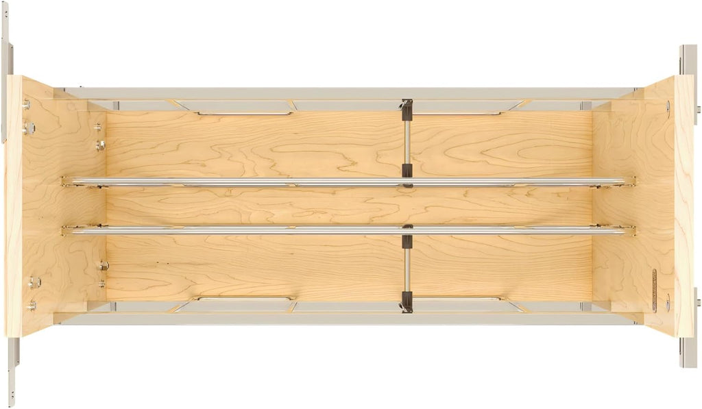 Rev-A-Shelf 5" Pullout Wooden Bakeware Organizer Shelf for Base Kitchen Cabinets w/ Soft-Close and 100 Pound Ball-Bearings, 447-BCBBSC-5C