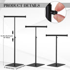 Leinuosen 4 Pcs T Shaped Purse Display Stand Necklace Display Stand Tabletop Adjustable Height Purse Hanger Rack
