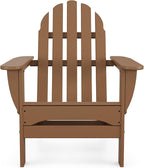 POLYWOOD AD5030TE Classic Folding Adirondack Chair, Height: 35.00" - Width: 29" - Depth: 35.00", Teak