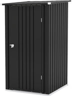 Patiowell 3 x 3 FT Outdoor Storage Shed,Small Garden Tool Storage Shed with Sloping Roof and Single Lockable Door, Outdoor Shed for Backyard Garden Patio Lawn, Black