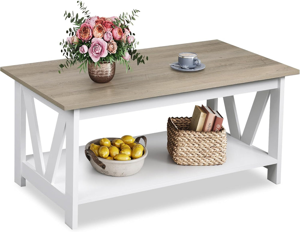 WLIVE Coffee Table with End Table