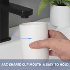 Toothbrush Holders for Bathrooms - 1 Cups Ceramic Toothbrush Toothpaste Holders, White Bathroom Tumbler Cups Reusable Toothbrush Mouthwash Cup, Bathroom Counter Organizer.