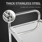 3 Shelf Stainless Steel Cart, 420 lbs, 1MM Thick, Serving With Wheels, Household Service Trolley, 360 Rotation Storage Shelf With Locking Wheels (29.5*15.8*37.4)'' Utility