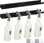 2 Pcs Spray Bottle Holder Wall Mounted Spray Bottle Storage Rack with Hardware Hanger Organizer,Holds up to 12 Sprayers (16 Oz) for Mobile Garage Home Organizer