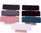 Wooden Watches Display Tower Base Watch Neck Bracelet Organizer Rack Bangle Scrunchie Headband Showcase Tower Black Suede