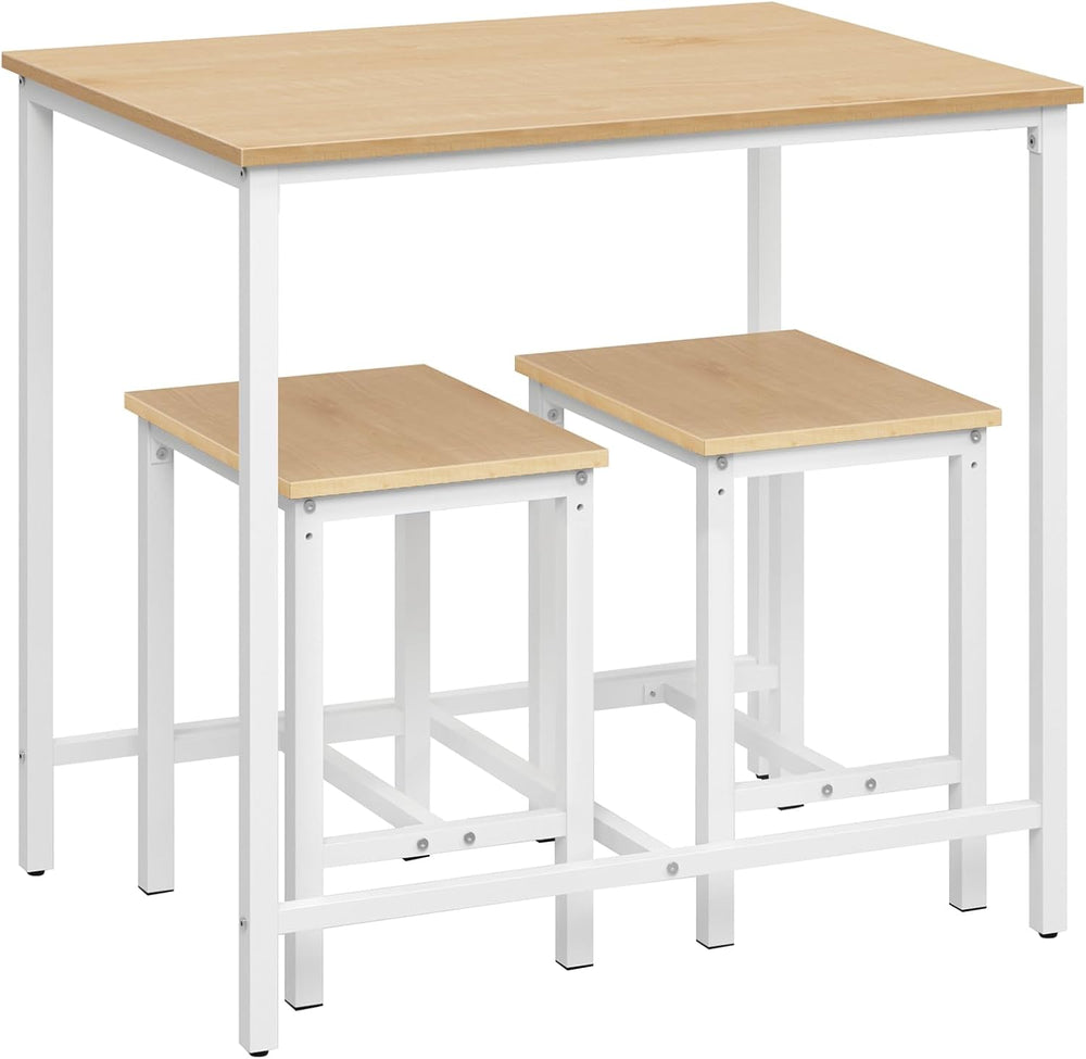 HOOBRO 3-Piece Industrial Dining Table Set, Kitchen Table, Space Saving Dinet...