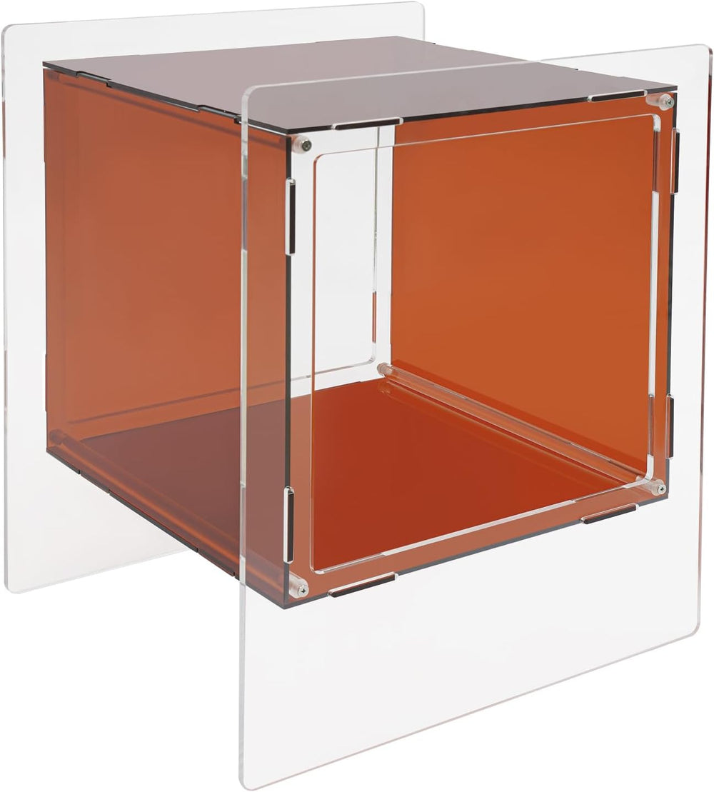 Acrylic End Table, 18.11" L X 15.75" W X 21.65" H Acrylic Nigh...