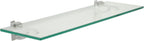 Spancraft Clear Floating Glass Shelf 8" X 36" in Chrome