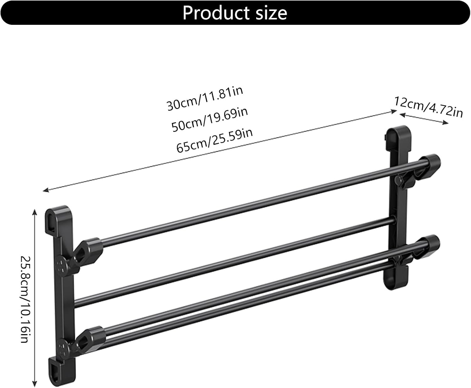 Wall Mounted Folding Shoe Rack 2 Tiers Space Saving Designs for Bathroom and Entryway Without Drilling Required