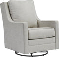 Signature Design by Ashley Kambria Contemporary Swivel Glider Nursery Accent Chair, Gray