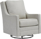 Signature Design by Ashley Kambria Contemporary Swivel Glider Nursery Accent Chair, Gray
