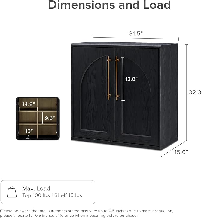 mopio Blake 4 Piece Entertainment Center with Storage, Modern Farmhouse Arched Wall Unit Cabinet TV Stand with Tall Display Cabinets for up to 65" TVs, Trophy Display Case, Media Console Cabinet