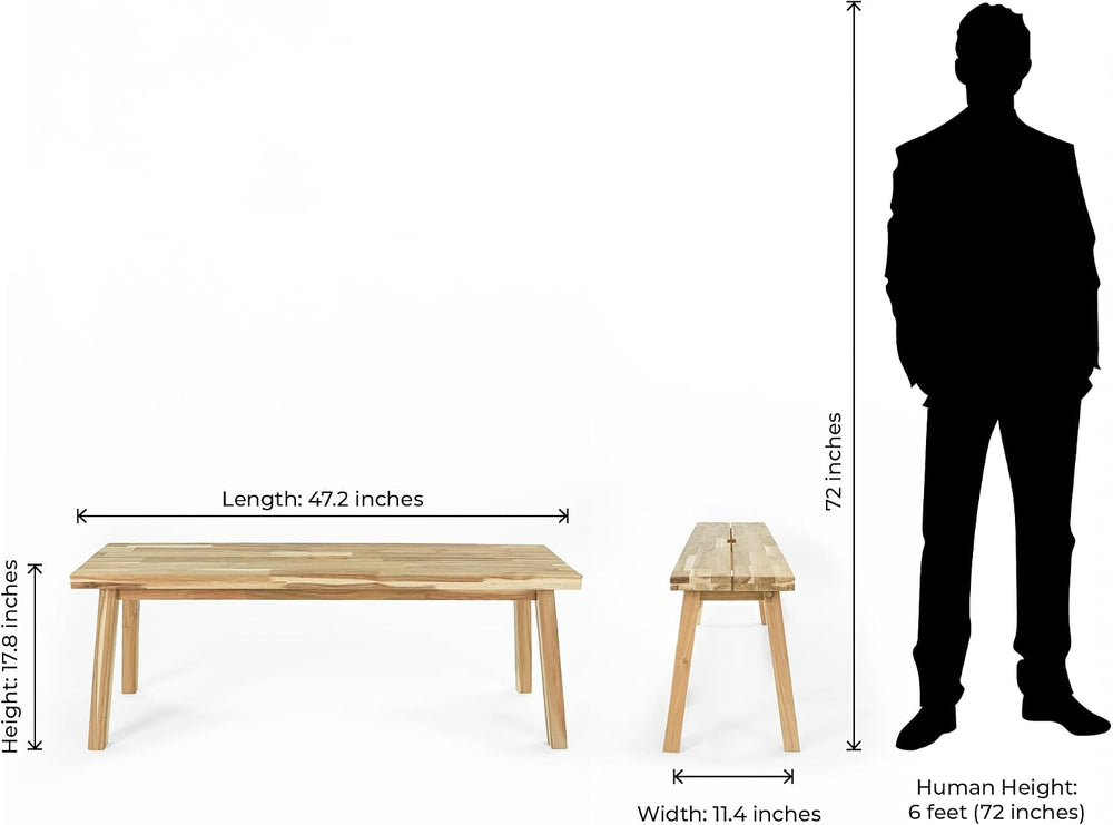 ARROWSTONE Solid Wood Bench for Entryway, Bed Bench, Dining, Plant Stand - Wo...