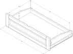 Kodiak Furniture Phoenix Full Size Futon in Butternut Finish with Storage Drawers, Canadian