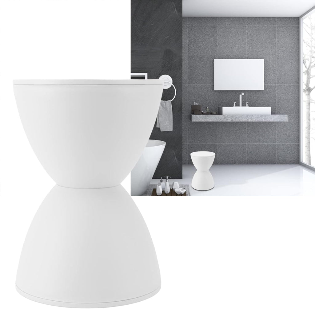 Gaoxin Hourglass Stool Wear Resistant Anti Impact Water Resistant Hourglass Stool Widely Use in Fitting Room White