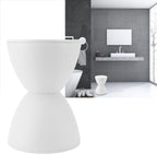 Gaoxin Hourglass Stool Wear Resistant Anti Impact Water Resistant Hourglass Stool Widely Use in Fitting Room White