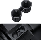 BASENOR 2024 2025 Tesla Cybertruck Center Console Cup Holder Insert [Carbon Edition] Silicone Non-Slip Car Drink Holder Cybertruck Interior Accessories