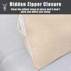 Body Pillow Cases Cover, Bamboo Rayon Body Pillowcases with Zipper Closure, Cooling and Breathable Pillow Case for Hot Sleepers and Night Sweats, 20x54 inches, Khaki