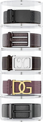NIUBEE Belt Organizer, Acrylic 5 Layers Belt Case Storage Holder and Display for Accessories like Jewelry,Watch,Bracelets