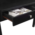 Convenience Concepts Newport Deluxe 2 Drawer Desk with Shelf, Black