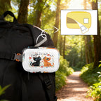 Vintage Music Note Cute Cat Pill Organizer Travel Medicine Case with Zipper Daily Vitamin Storage Bag Portable 8 Slot Weekly Pill Box Supplement Holder for Home Office Gym Travel