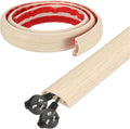 HARFINGTON 4ft Cord Cover Floor W0.6 x H0.33 Inner Channel PVC Hide Extension Cable Floor Wire Hider Wire Covers Protector for Prevent Cable Trips Cables Management, Wood Beige