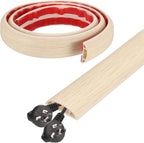 HARFINGTON 4ft Cord Cover Floor W0.6 x H0.33 Inner Channel PVC Hide Extension Cable Floor Wire Hider Wire Covers Protector for Prevent Cable Trips Cables Management, Wood Beige