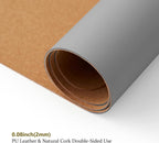 Large Cork Desk Mat - 47.2"x 17" Desk Pad for Office and Home - Ideal for Large Mouse Pad and Desk Mats on Top of Desks(Gray)