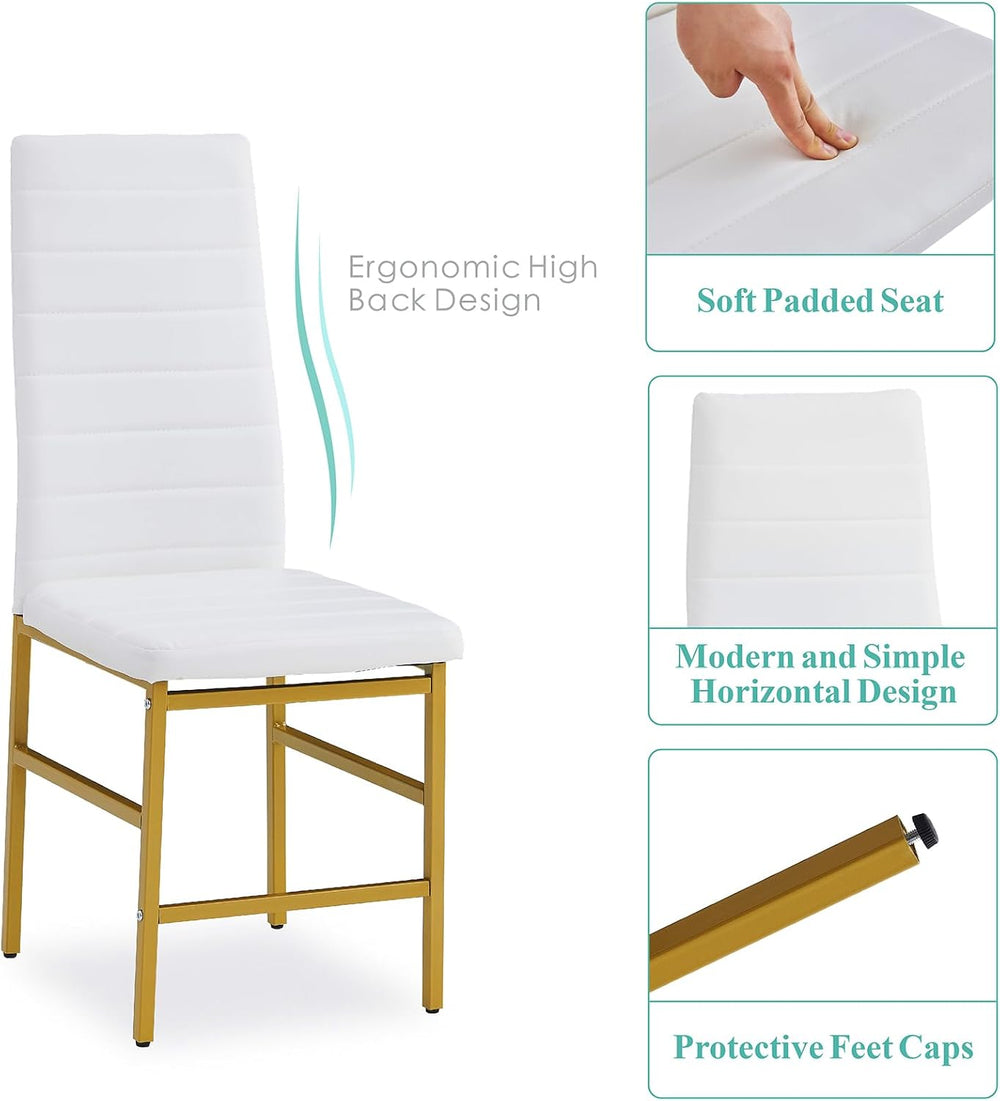 Dining Chairs Set of 4 Kitchen Chairs Armless Side Chair for Livign Room Dinn...