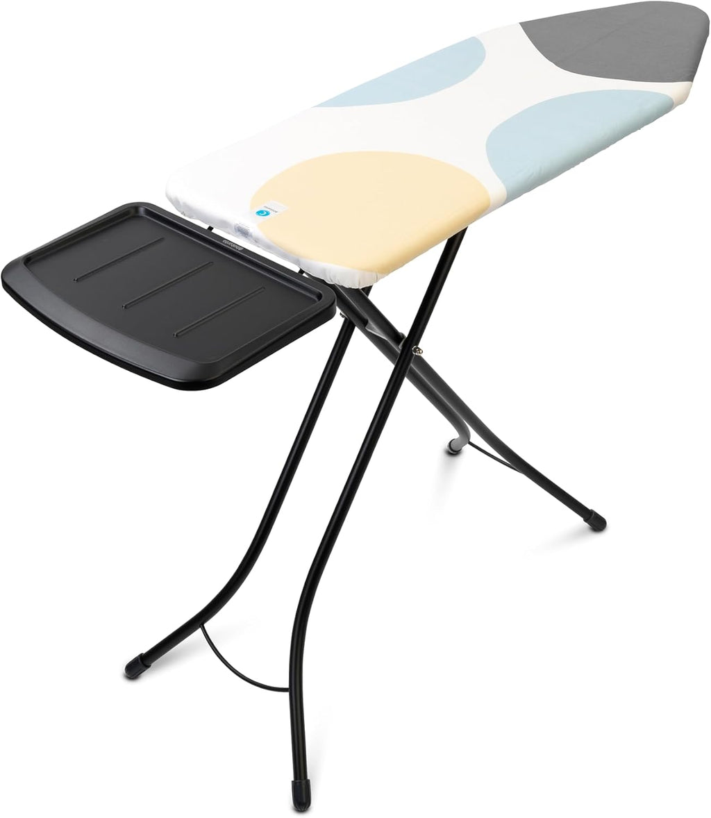 Brabantia - Ironing Board C - Extra Large Steam Iron Rest - Adjustable in Height - Non-Slip Rubber Feet - Cotton Cover with Foam Layer - Foldable XL Unit - Spring Bubbles - 49 x 18 inches