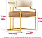 Work Vanity Chair, Low Back Computer Chair, Commercial Stainless Steel Stool, Bar Stool, Comfortable Upholstered, for Bedroom Patio Party Event(Rice White+Dark Grey)
