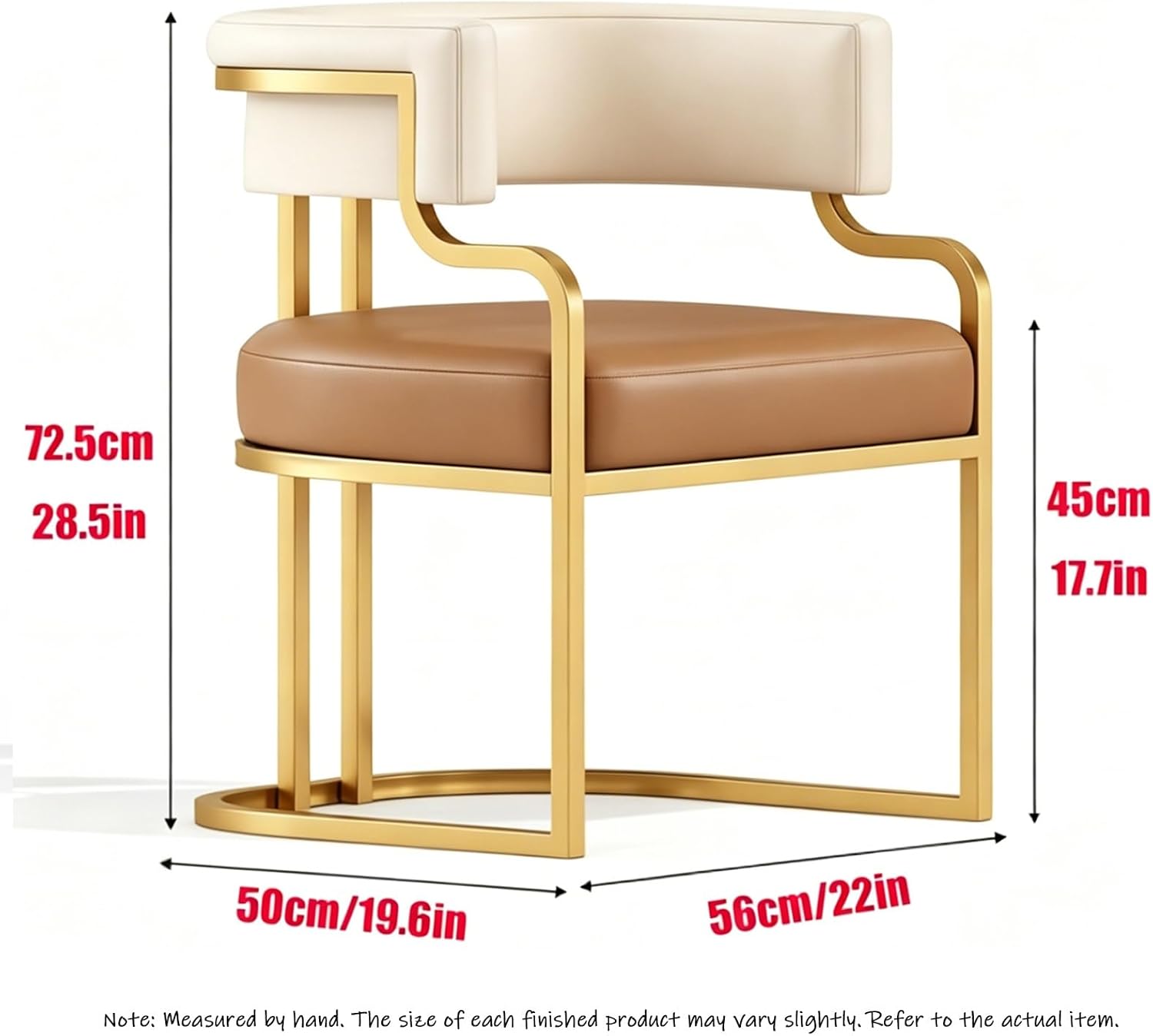 Work Vanity Chair, Low Back Computer Chair, Commercial Stainless Steel Stool, Bar Stool, Comfortable Upholstered, for Bedroom Patio Party Event(Rice White+Dark Grey)