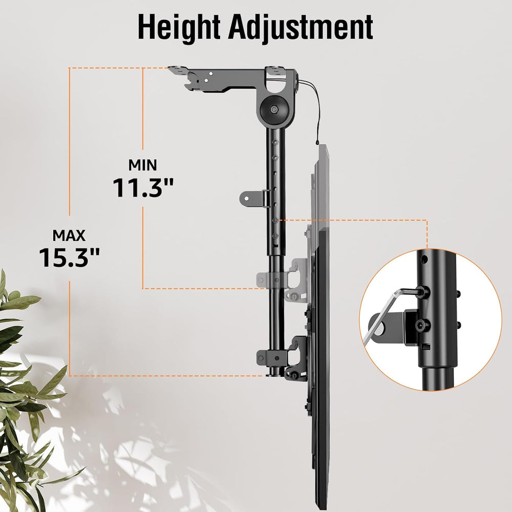 ELIVED Flip Down Ceiling TV Mount for Most 14-40 Inch TVs, 360° Swivel | Flod...