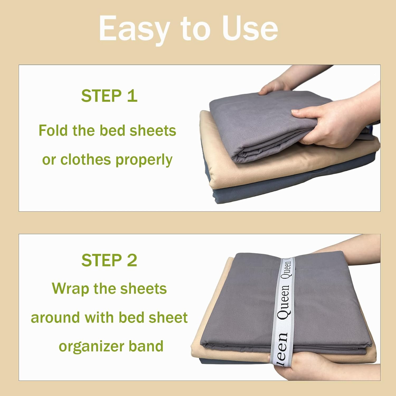 24 Pieces Bed Sheet Organizer Bands, Closet Organization Sheet Straps, Linen Labels Bedding Bands, Elastic Bed Sheet Storage Sheet Keepers （6PcsQueen 6PcsKing 6PcsTwin 6PcsFull）