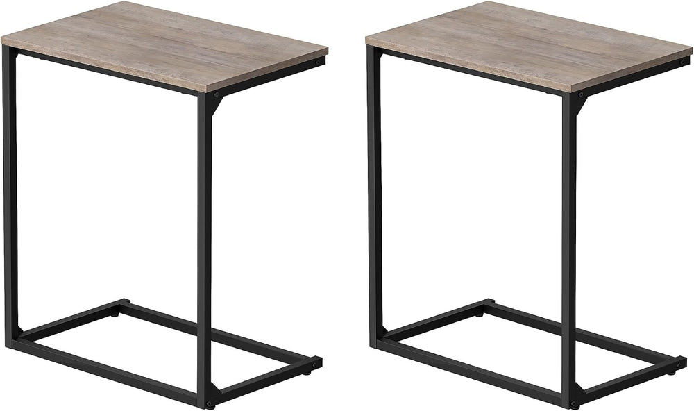 VASAGLE Set of 2 C Shape End Tables, Small Coffee Tables for Couch Or Sofa, I...