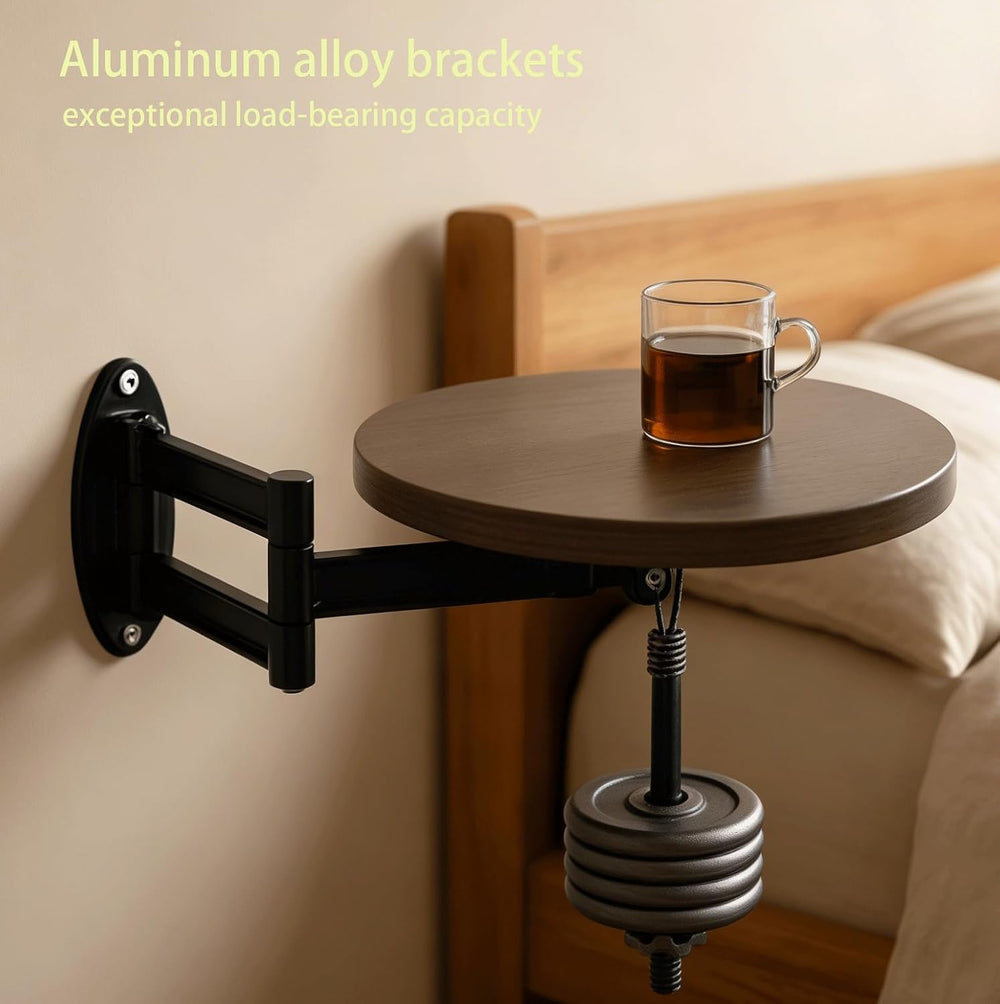 Wall Mounted Folding Table, Perfect for Bedside/Sofa Side/Desk | Floating Des...