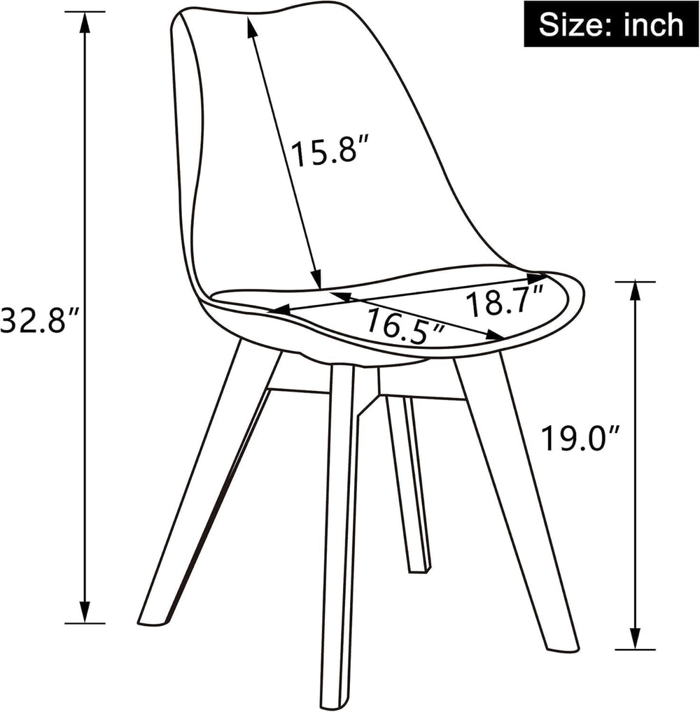 LSSBOUGHT Mid Century Modern Shell Dining Chairs(Pink, Set of 4) | Soft padde...