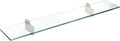 Spancraft Glass R-8x48-Brushed Steel Raven Glass Shelf, Brushed Steel, 8" x 48"