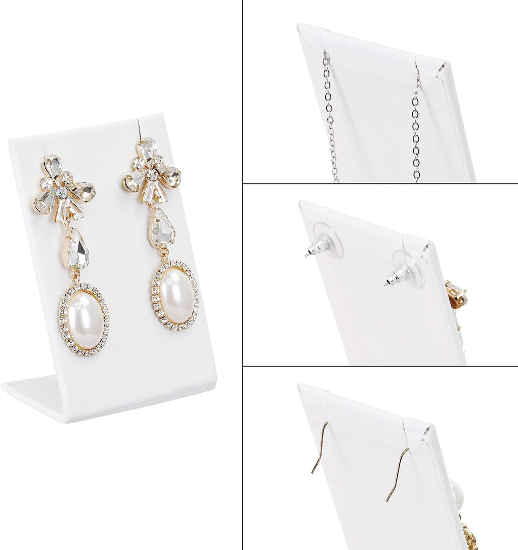 MOOCA Jewelry Display Set, Necklace Display Bust, Earring Organizer, Ring Holder Stand for Showcase and Store, Premium Fabric