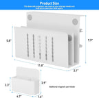 MAXECHO Desk Side Storage, Under Desk Laptop Mount, Table Side Hanging File Organizer, No Drill Clamp On Cable Management Tray, Laptop Holder with Magnetic Pen Holder for Office and Home, Load 22 Lbs
