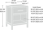 Sauder Pacific View Bedroom Night Stand, Spacious Storage, 1 Drawer Nightstand, Prime Oak Finish