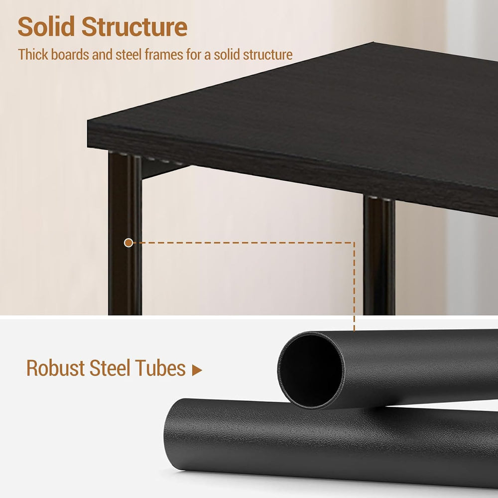 GarveeHome Narrow Side Table, Telephone Table, 3 Shelves, Bedside Table, Narr...