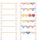 SNOWSTAR Macrame Hair Claw Clip Organizer,Hanging Hair Clip Holder and Storage for Women Girls,Claw Clip Hanger Home Decor for Wall,Door,Closet