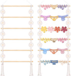 SNOWSTAR Macrame Hair Claw Clip Organizer,Hanging Hair Clip Holder and Storage for Women Girls,Claw Clip Hanger Home Decor for Wall,Door,Closet
