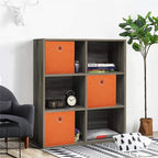 Orange Storage Cubes Bins 11x11x11 Cubicle Cubes Organizer Baskets Fabric Storage Drawers Foldable Cubes Storage Boxes Collapsible Cubes Inserts Storage for Closet Organizer Shelves ,QY-SC20-3