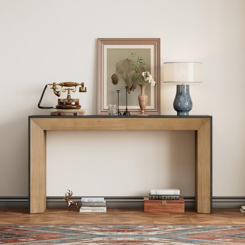 ZOEDO Mirod Elegant Console Table,Fireplace Design,Simple and Functional Wood...