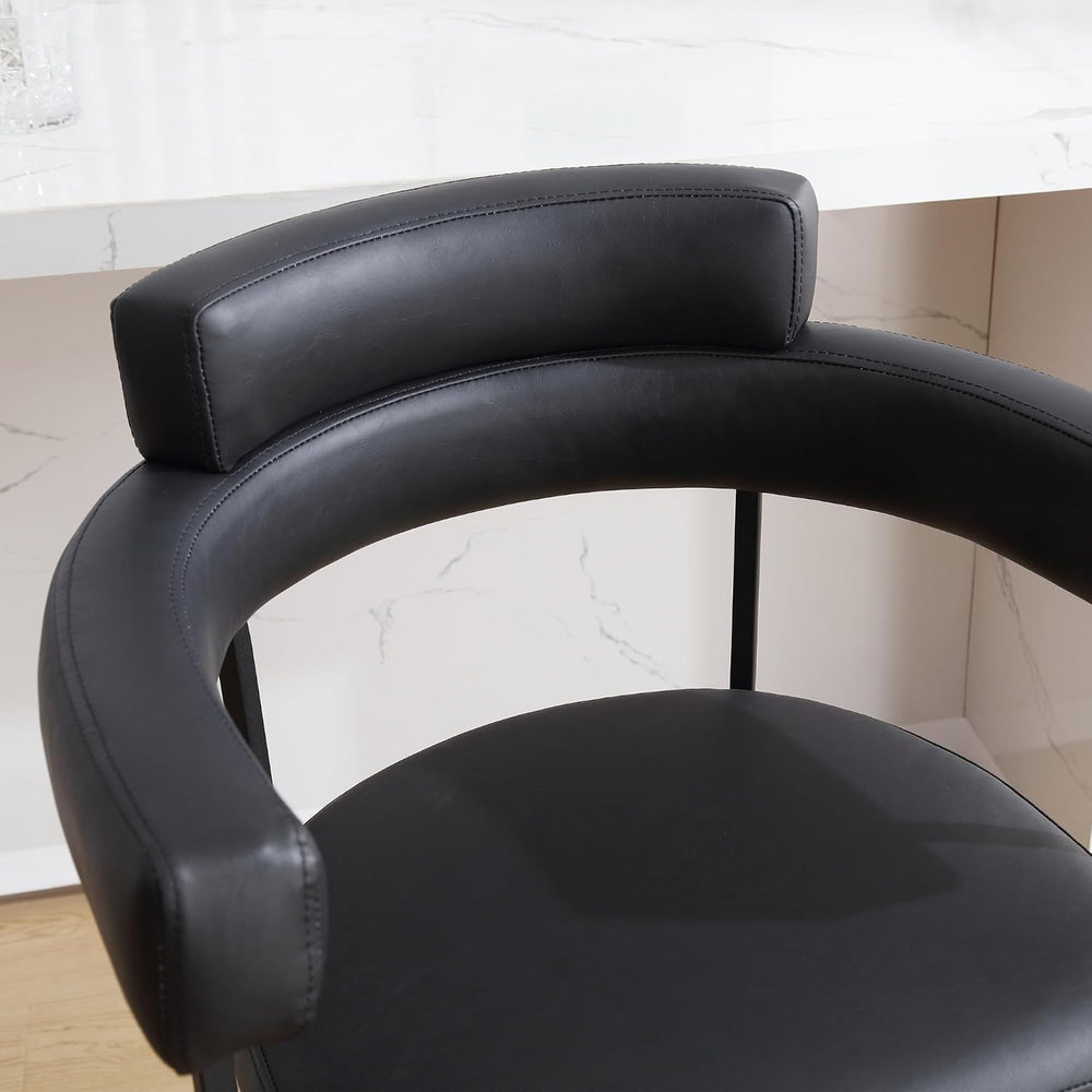 Swivel Counter Height Stools Set of 2, 26‘’ Kitchen Bar Stools with Arm Rest,...